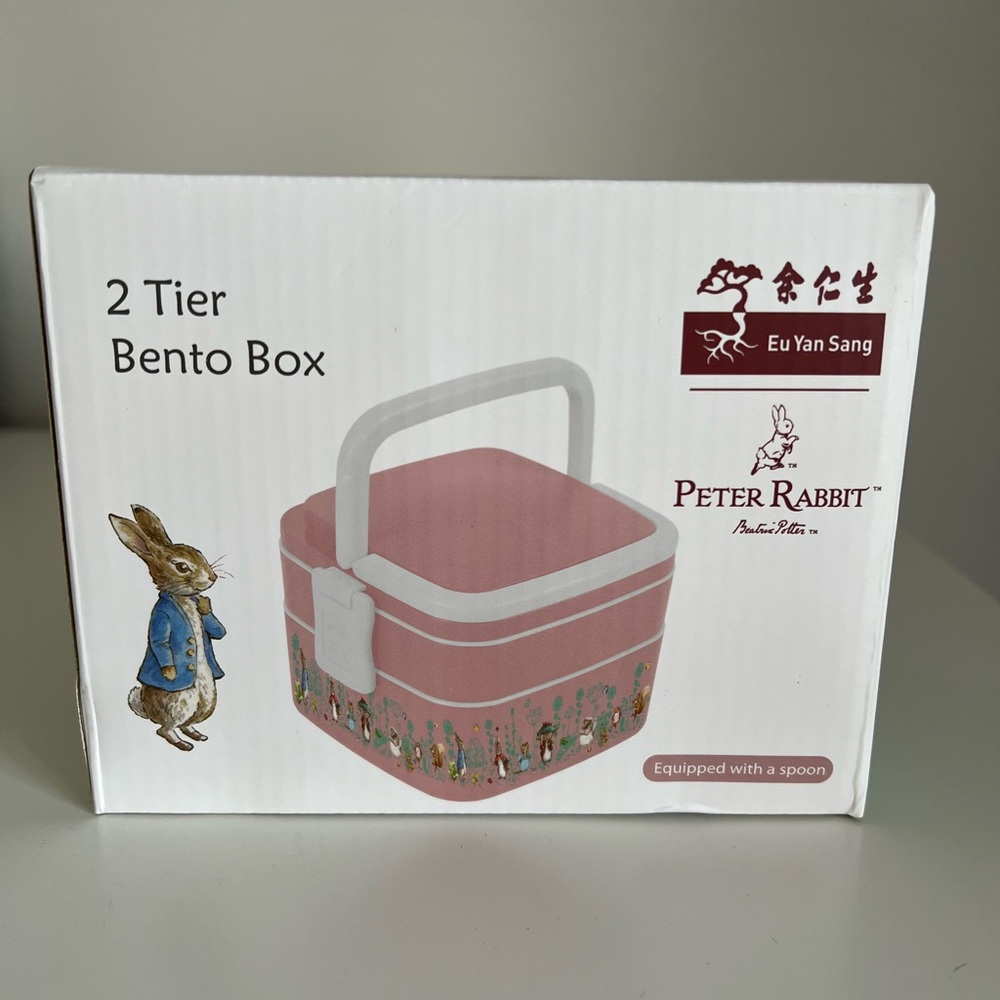 Peter Rabbit Pink 2-tier Bento Box